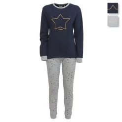 Pigiama Donna Kissimo Girocollo In Caldo Cotone D3001 T170