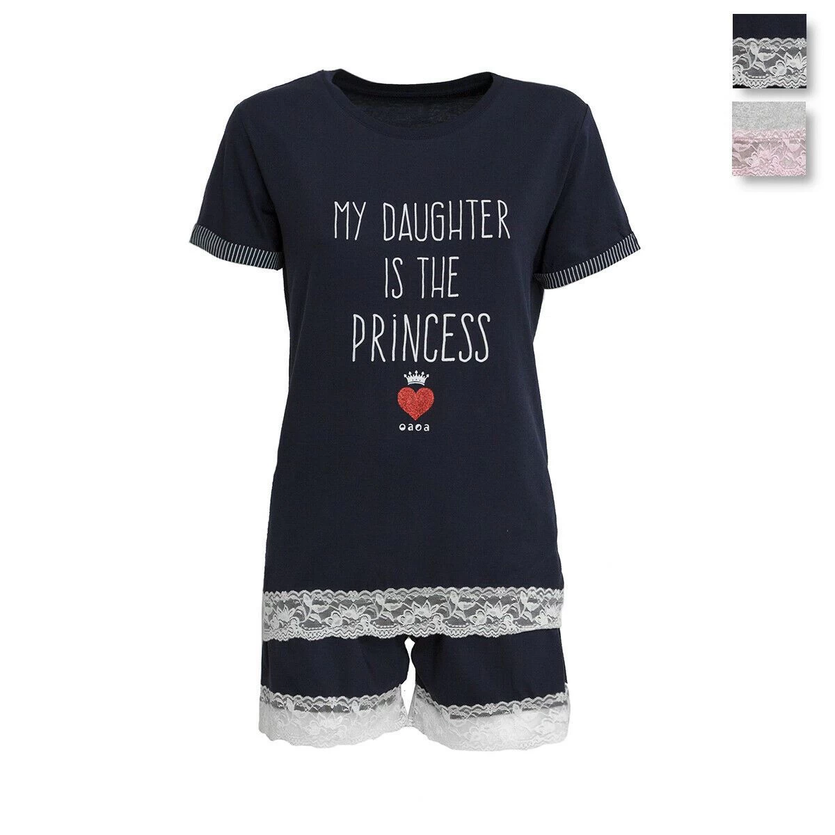 Pigiama Estivo Da Donna Oaoa Corto C/pizzo OA1918 U191