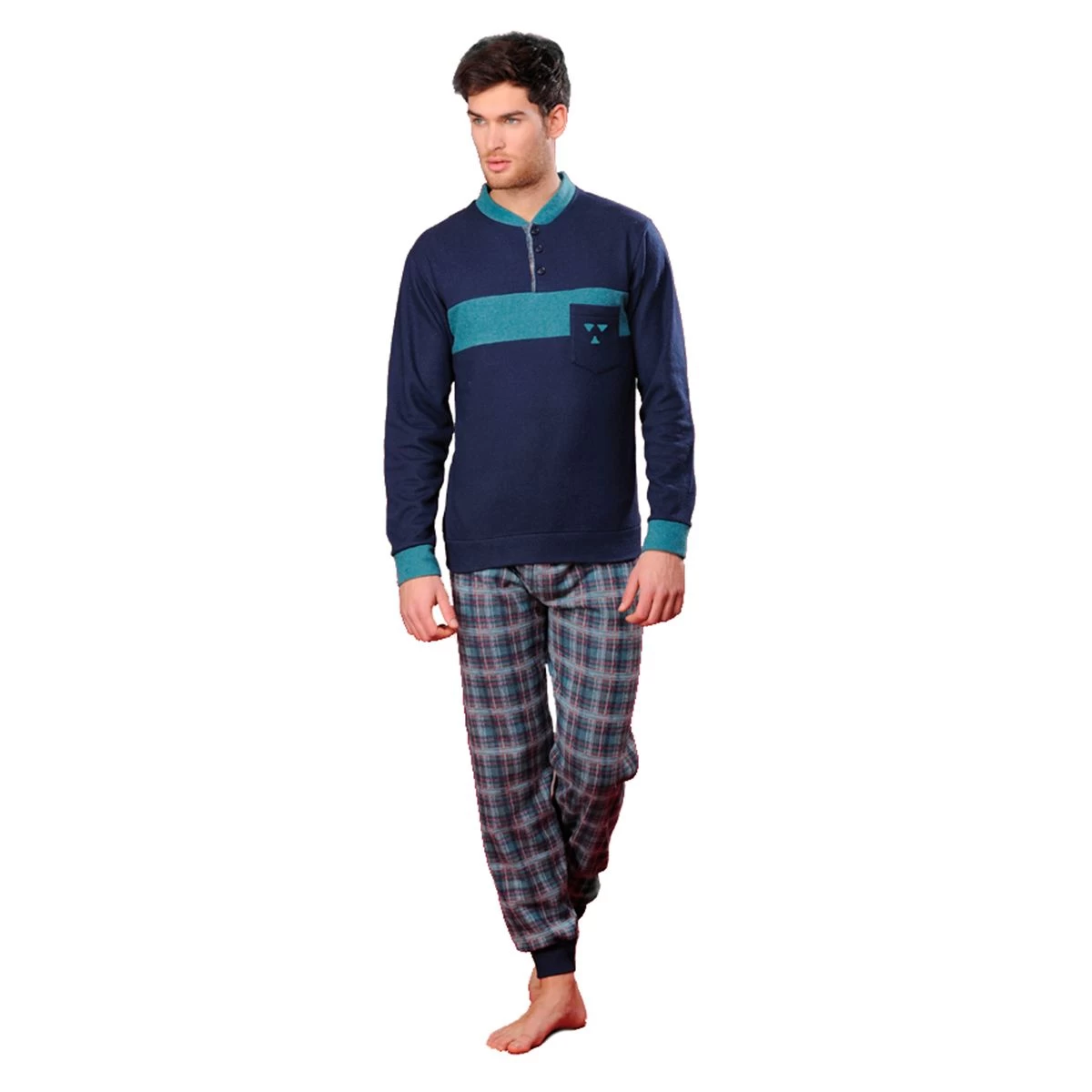 Pigiama Uomo Quadri Di Kissimo Serafino In Punto Milano U1528 T713 - immagine 2