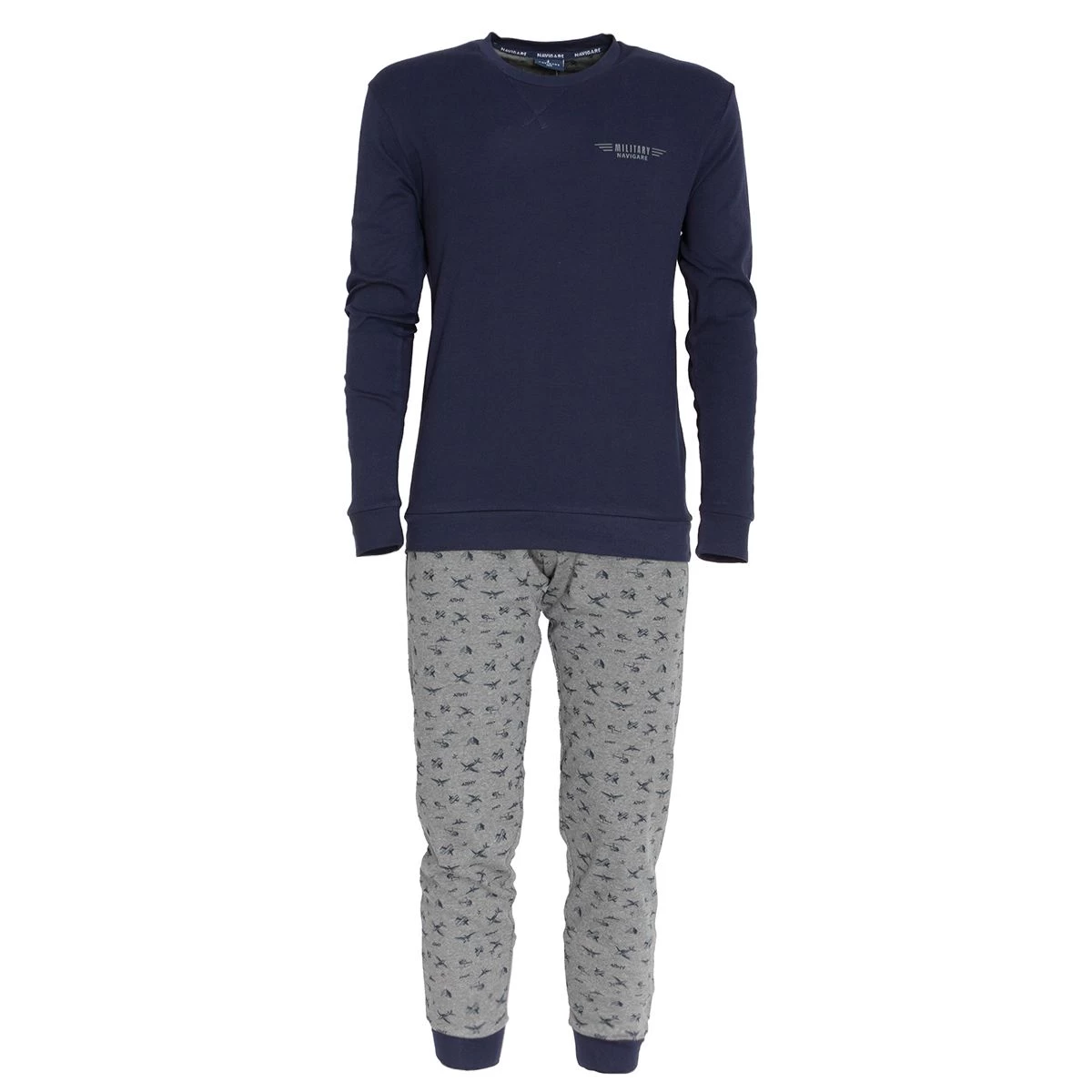Pigiama Da Uomo Navigare In Caldo Cotone Military 140930 T219 - immagine 3
