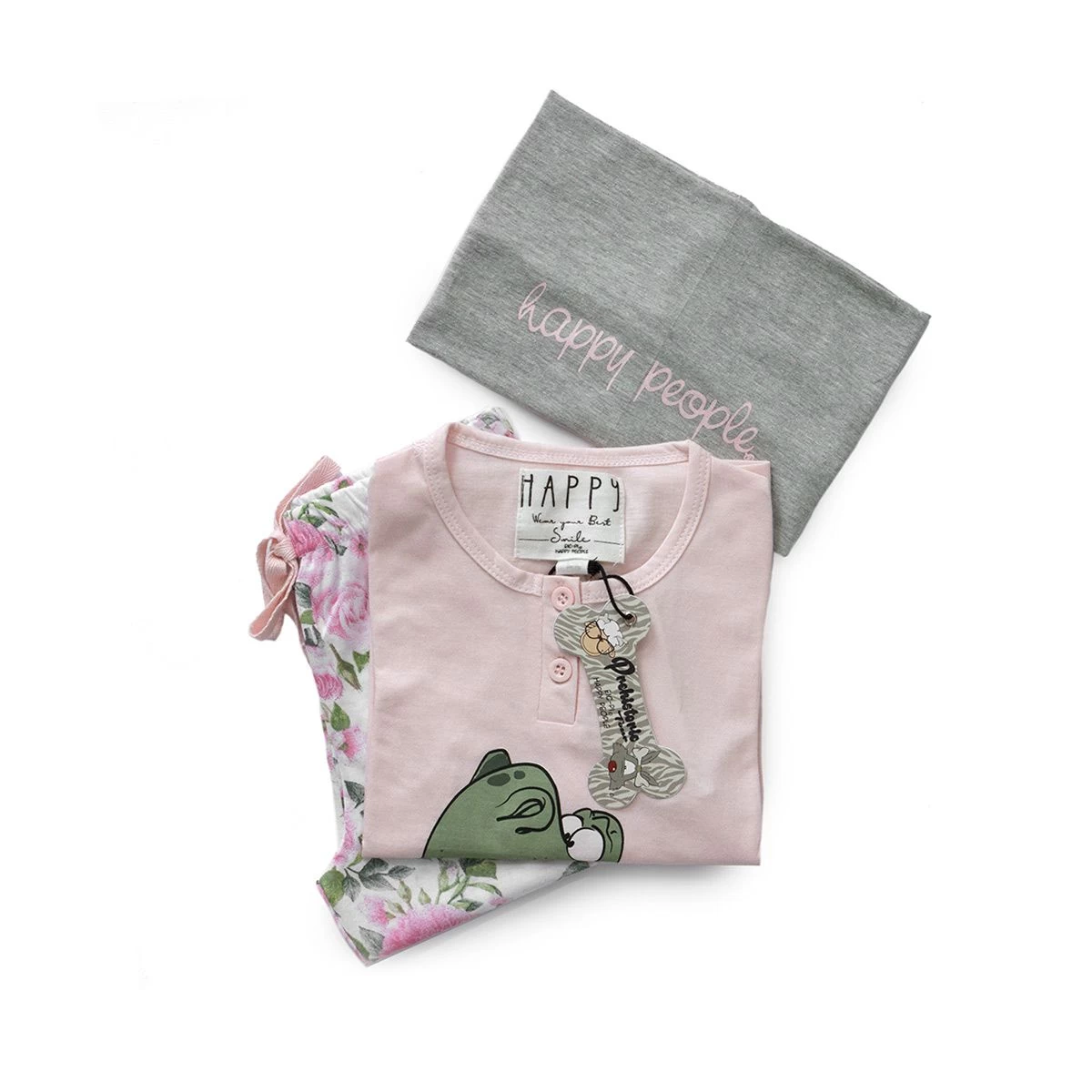 Pigiama Bambina Happy Flowers Di Happy People Manica Lunga S755 - immagine 2