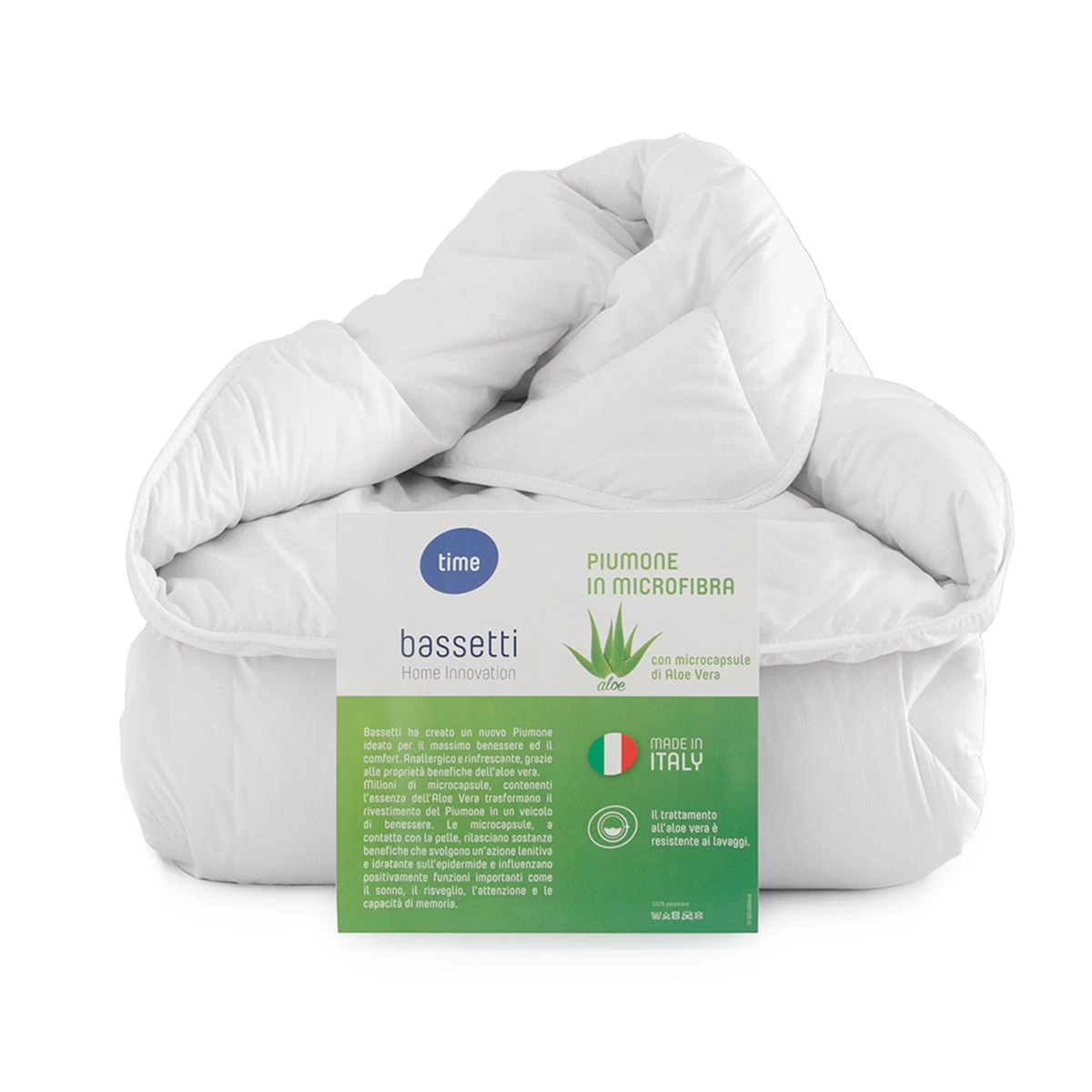 Piumino In Microfibra Con Aloe Vera Bassetti Singolo Una Piazza N747