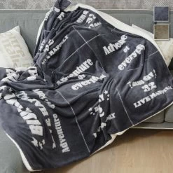 Plaid Adventure In Sherpa Super Soffice - Dimensioni Varie T285