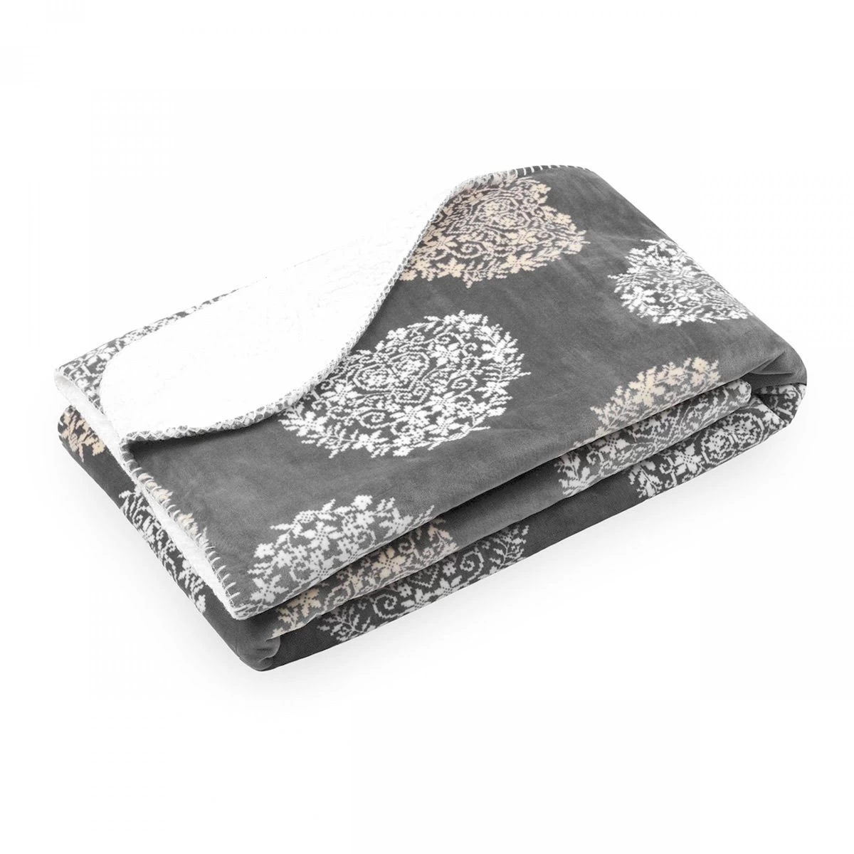 Plaid In Pile Darla Tirolese Retro Agnellato 130x150 Cm R608 - immagine 2