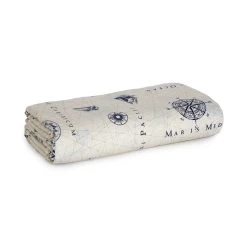 Scampolo Tessuto Carta Nautica Cotone Loneta 275x275 Cm U496