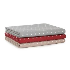 Scampolo Tessuto Cuori Cotone Loneta Fondo Colorato U474