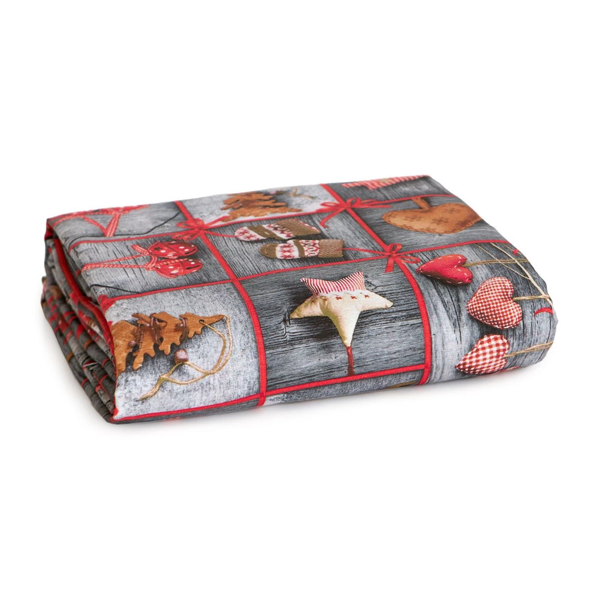 Scampolo Tessuto Natalizio Rakkaani Cotone Loneta Digitale 275x275 Cm Z893 - immagine 2