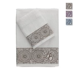 Set 1+1 Asciugamano + Ospite Art. Lucrezia Di Laura Biagiotti In Spugna Q946