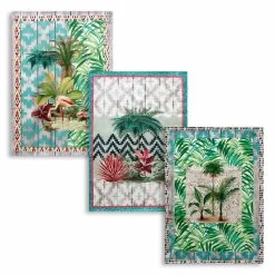 Set 3 Strofinacci Da Cucina Calluna In Puro Cotone 50x70 Cm V529