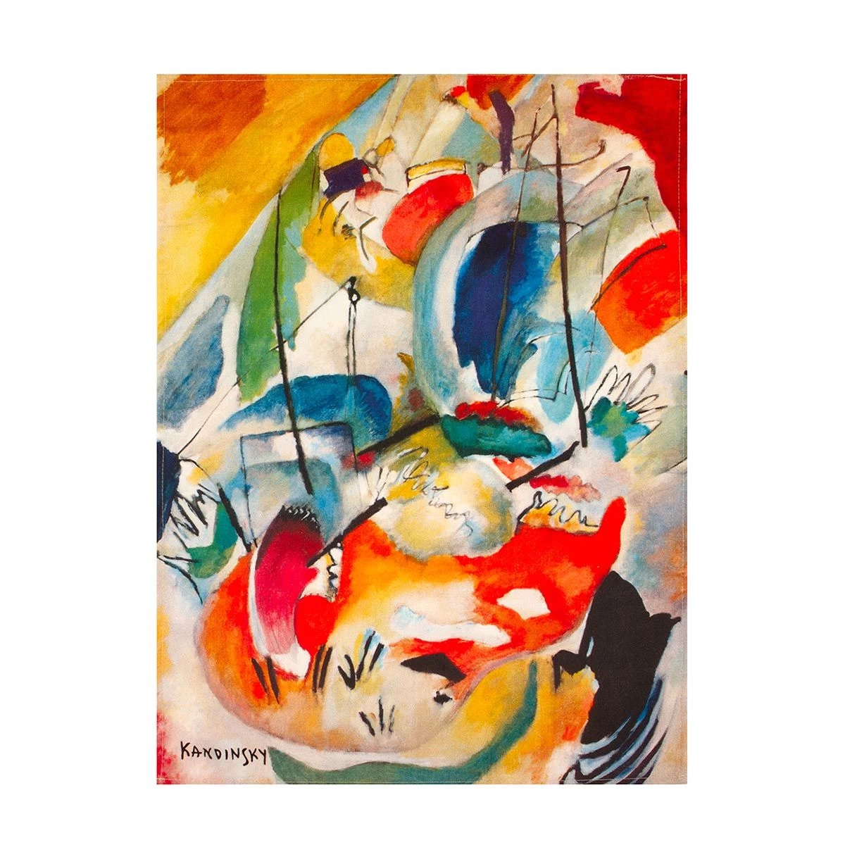 Set 4 Strofinacci Improvvisazione Kandinsky Di Randi In Cotone Y394 - immagine 2