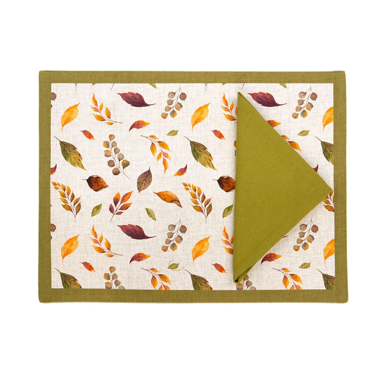 Set Tovaglietta + Tovagliolo Margaret In Puro Cotone Con Stampa Digitale W484 - immagine 2