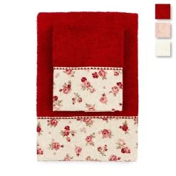 Set Asciugamani 1+1 Country Di Morbidissimi In Spugna J312