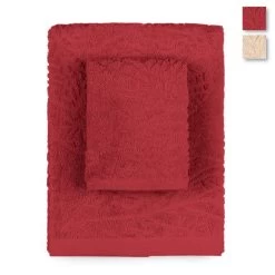 Set Asciugamani 1+1 Kara Di Zucchi In Spugna J176