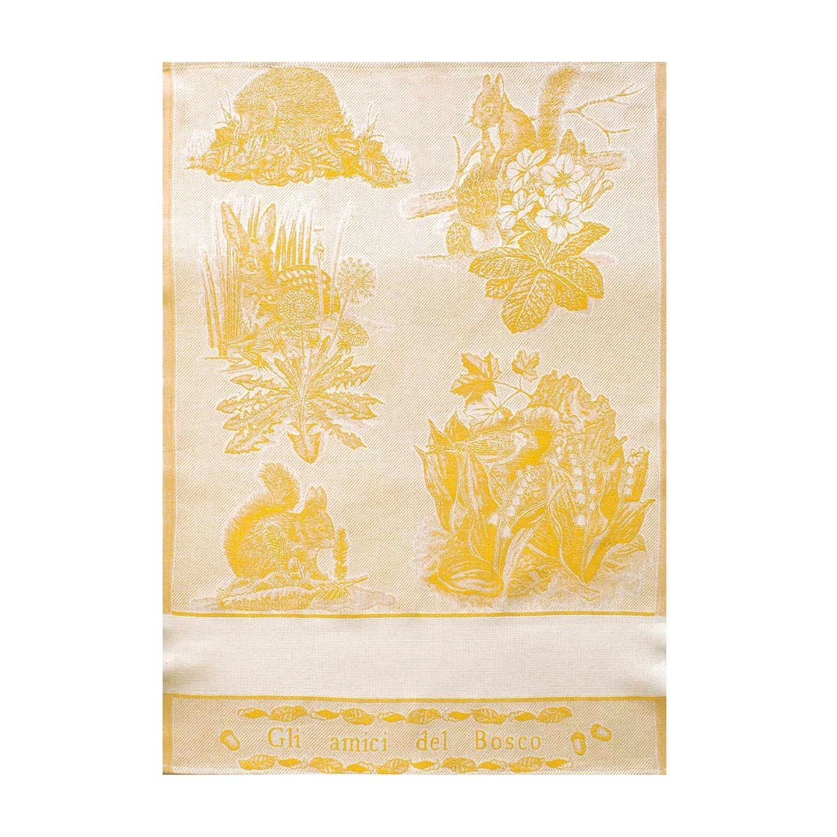 Strofinaccio Cucina Asciugapiatti Amici Del Bosco In Lino E Cotone Z340 - immagine 4