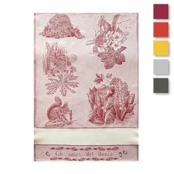 Strofinaccio Cucina Asciugapiatti Amici Del Bosco In Lino E Cotone Z340