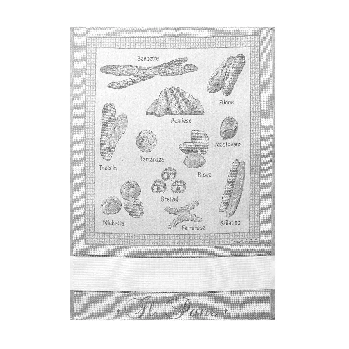 Strofinaccio Cucina Asciugapiatti Il Pane In Puro Cotone Z329 - immagine 2