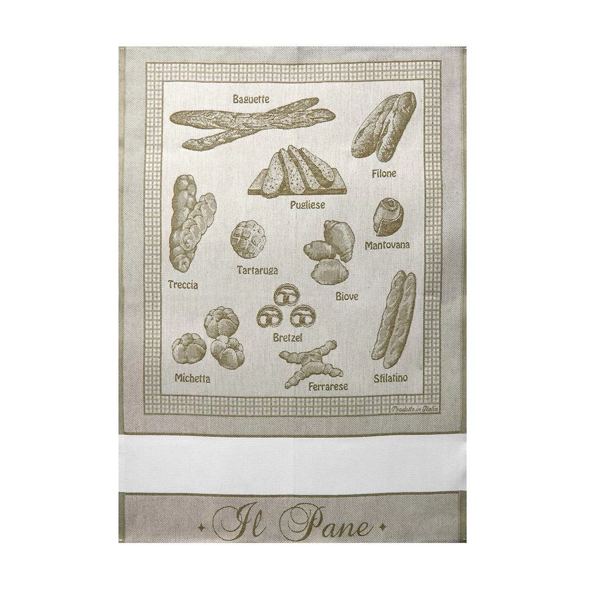 Strofinaccio Cucina Asciugapiatti Il Pane In Puro Cotone Z329 - immagine 3
