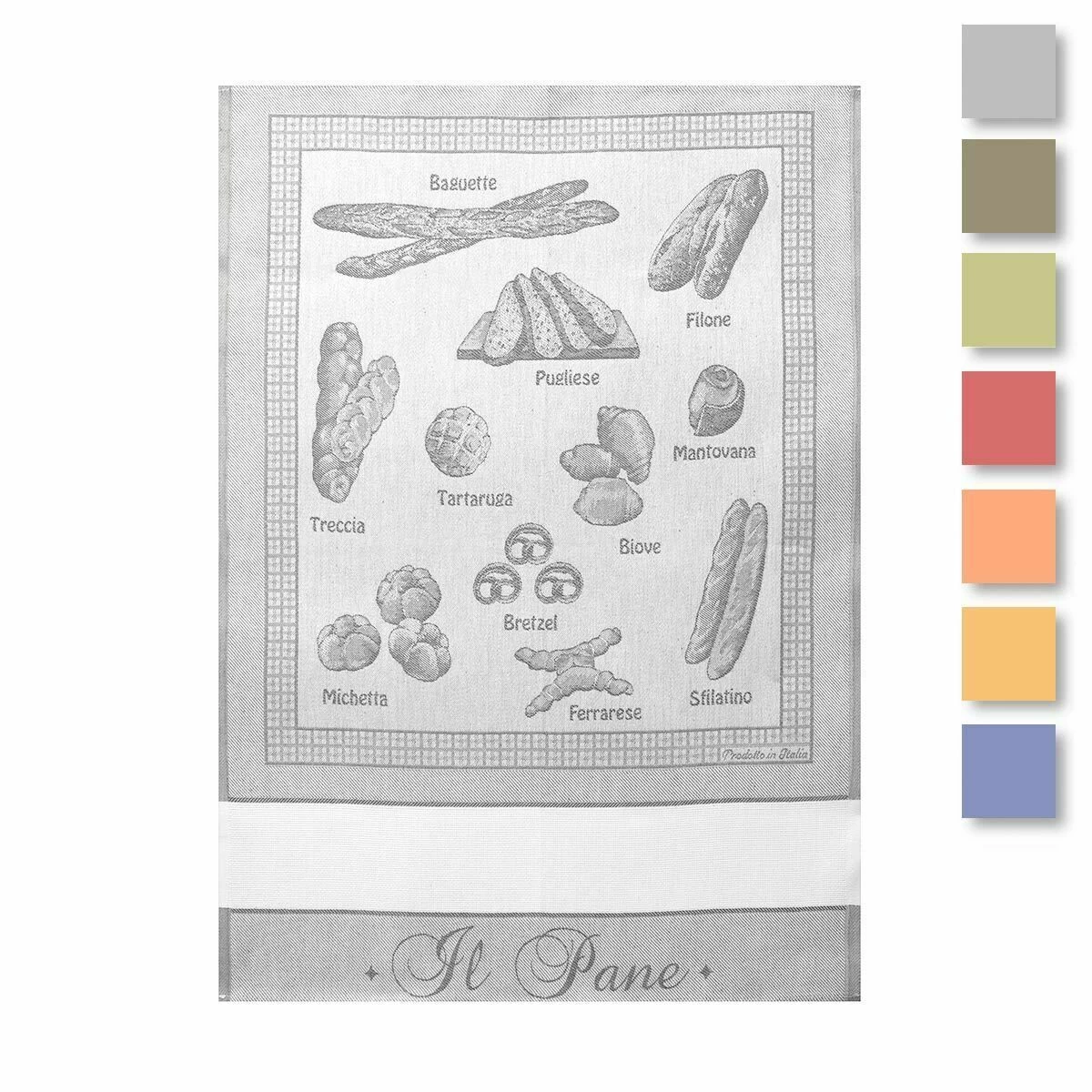 Strofinaccio Cucina Asciugapiatti Il Pane In Puro Cotone Z329