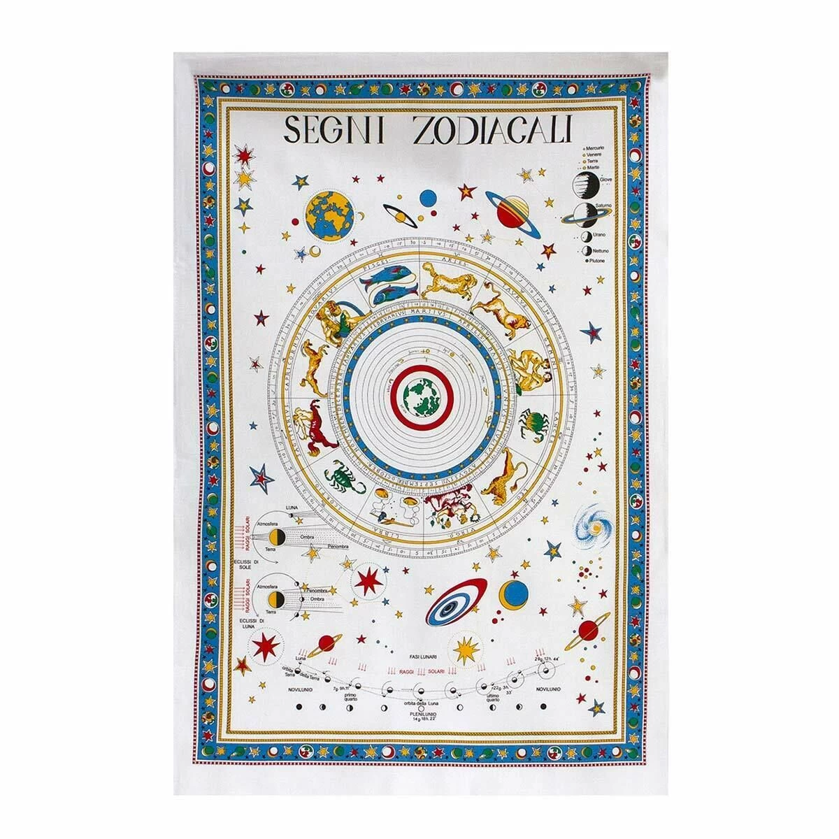 Strofinaccio Cucina Asciugapiatti Segni Zodiacali 60x90 Cm V531