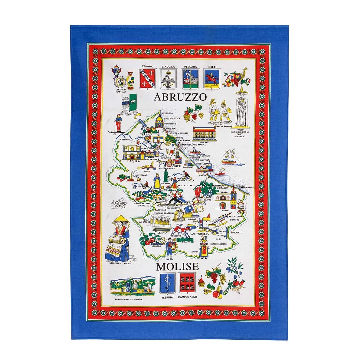 Strofinaccio Cucina Asciugapiatti Abruzzo In Puro Cotone U057 - immagine 2