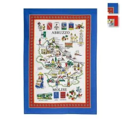 Strofinaccio Cucina Asciugapiatti Abruzzo In Puro Cotone U057