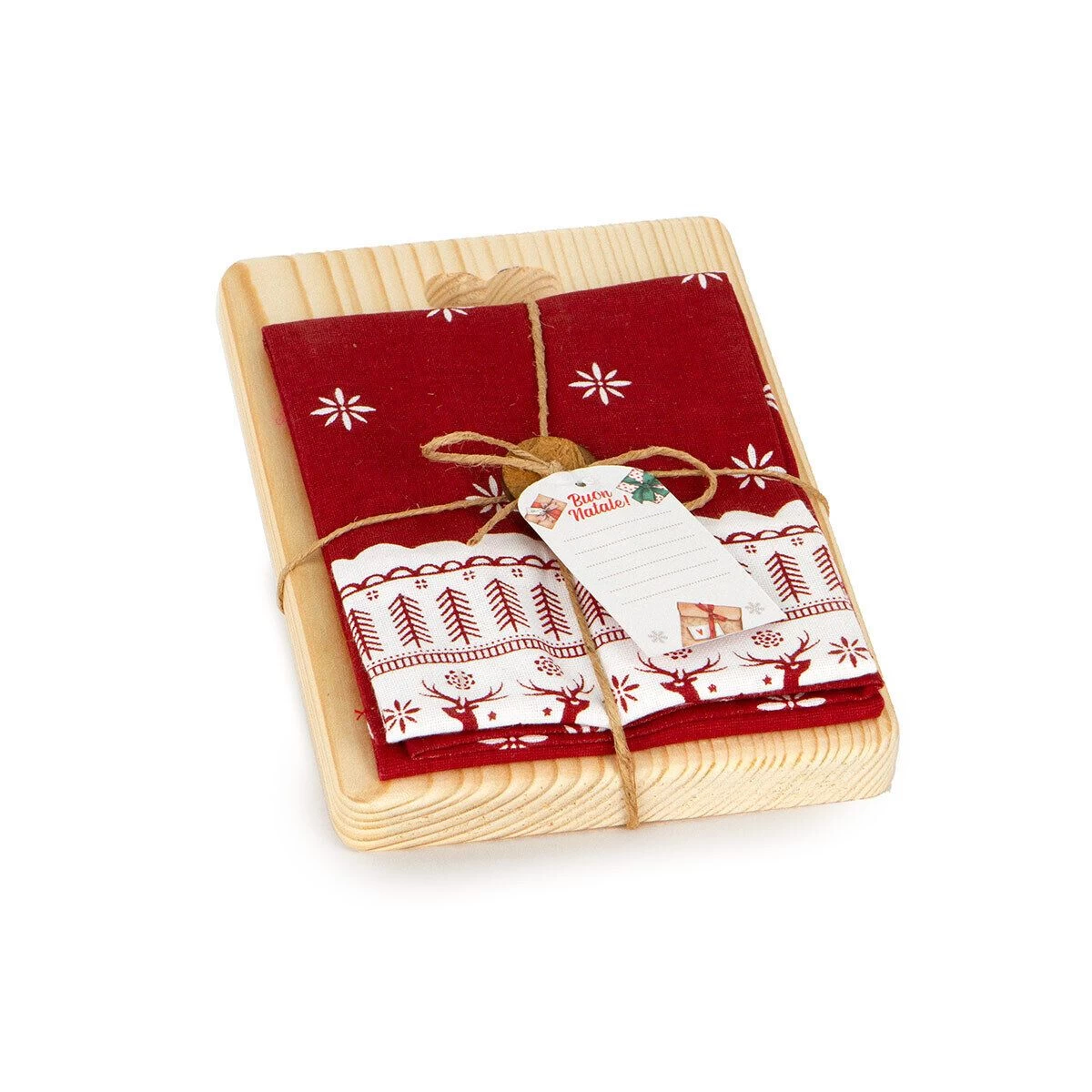 Tagliere + Strofinaccio Natalizio Deer X146