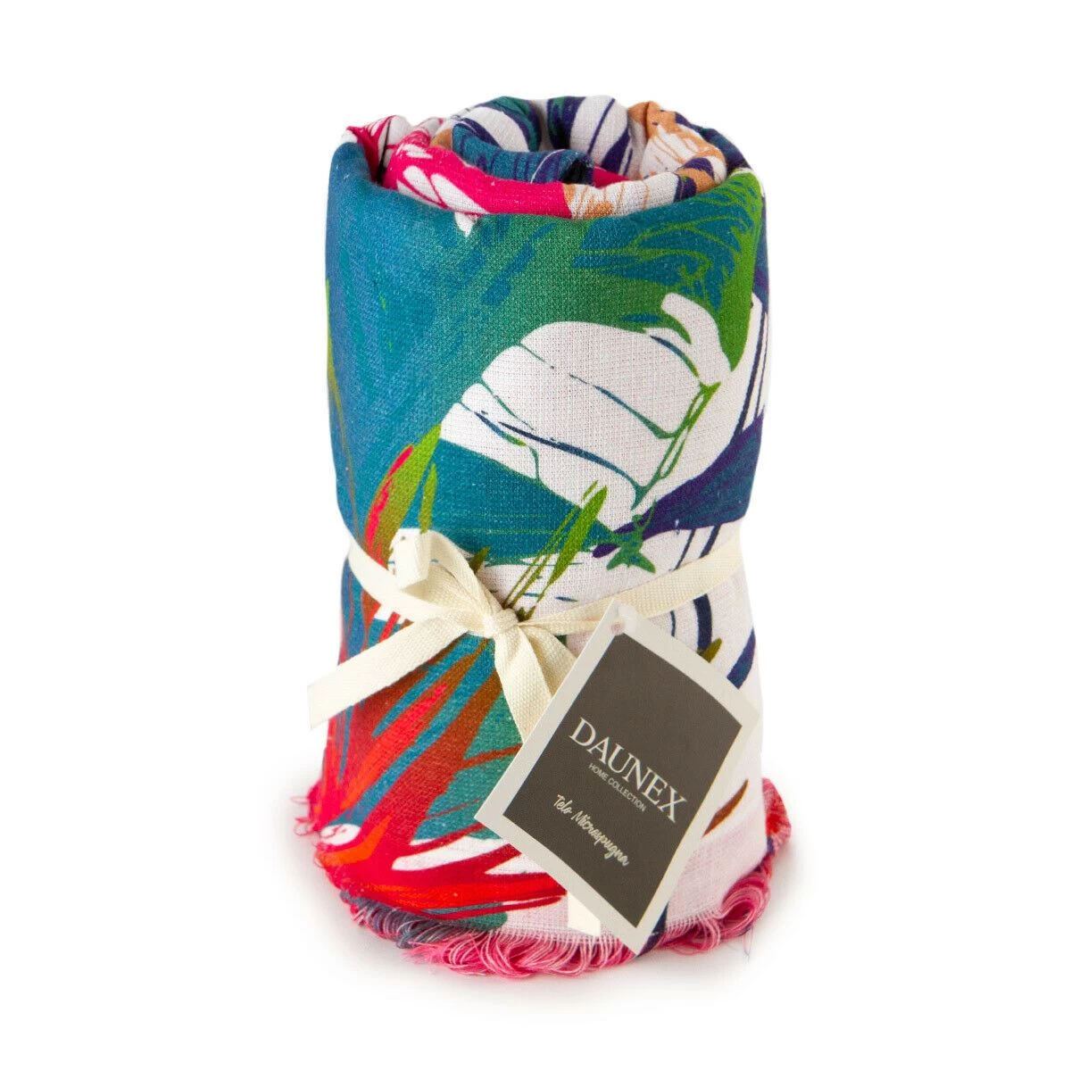 Telo Mare Plant Life Daunex In Microspugna Con Frange Y569