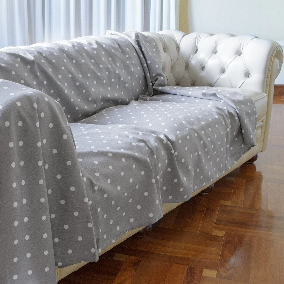 Telo Arredo Foulard Multiuso Morbidissimi Dis. Pois 160x280 Cm N929 - immagine 2