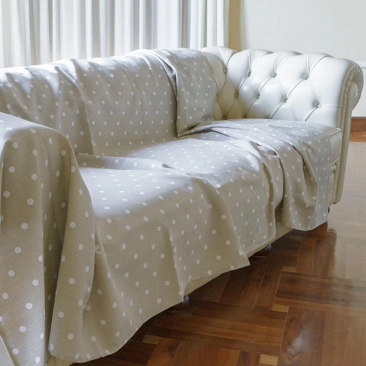 Telo Arredo Foulard Multiuso Morbidissimi Dis. Pois 160x280 Cm N929 - immagine 3