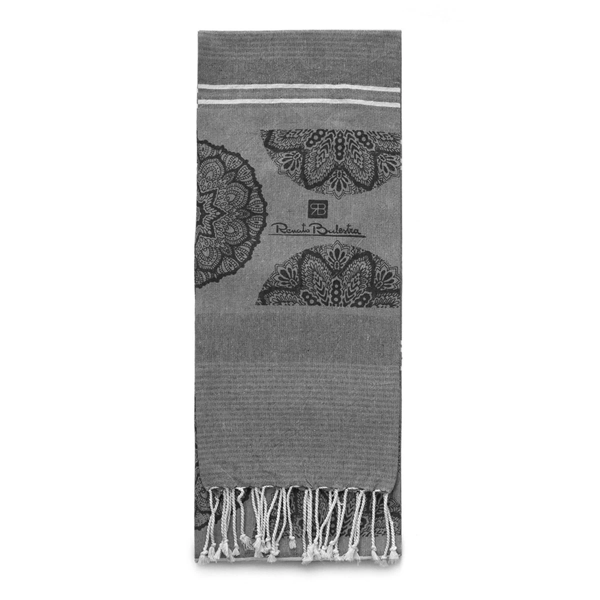 Telo Fouta Pareo Flower Di Renato Balestra Con Frange S568 - immagine 7