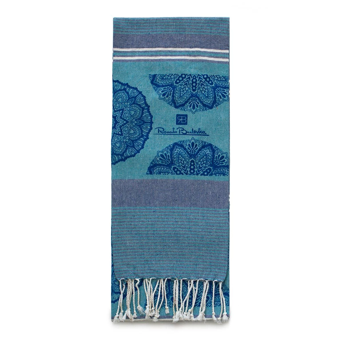 Telo Fouta Pareo Flower Di Renato Balestra Con Frange S568 - immagine 6