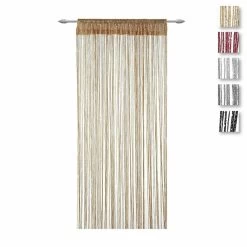 Tenda Arredo A Fili Millerighe Glitterata 140x290 Cm W017