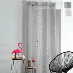 Tenda Arredo Fenicotteri Flami Con Borchie 140x260 Cm T983