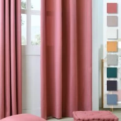 Tenda Arredo Coprente Oxford Tinta Unita Con Borchie 140x260 Cm K414