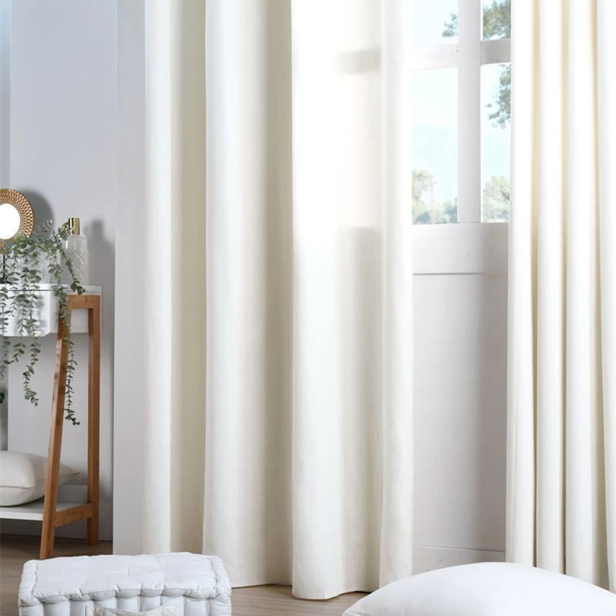 Tenda Arredo Coprente Oxford Tinta Unita Con Borchie 140x260 Cm K414 - immagine 7