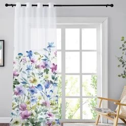 Tenda Arredo Filtrante Keira Effetto Lino Con Borchie 140x290 Cm J776