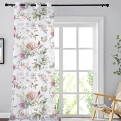 Tenda Arredo Filtrante Melody Effetto Lino Con Borchie 140x290 Cm J777