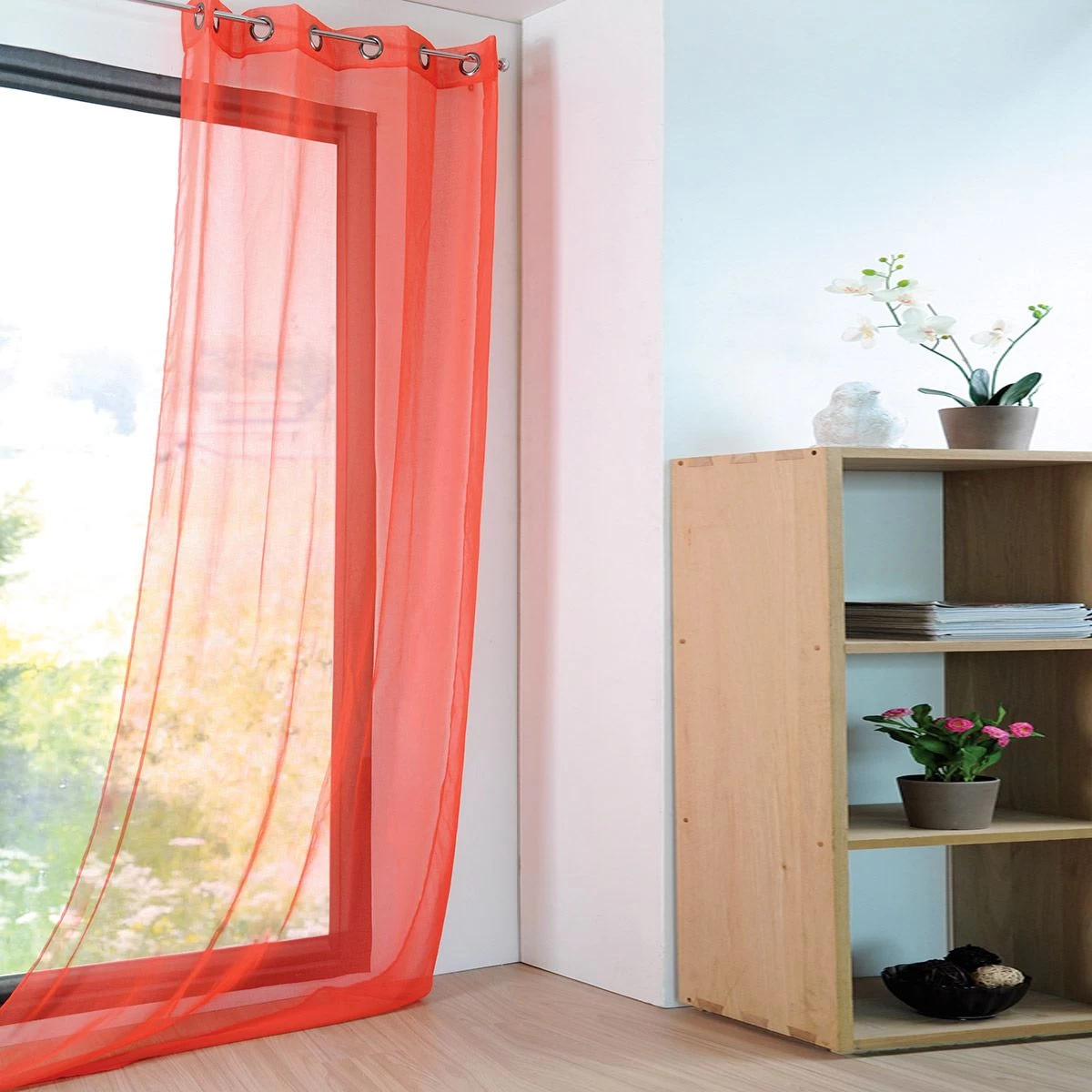 Tenda Arredo Velata Monna 140x280 Cm Con Borchie R710 - immagine 3