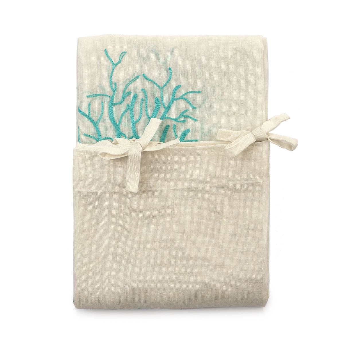 Tenda Arredo Sardegna Con Lacci Fondo Chiaro 140x290 Cm W165 - immagine 4