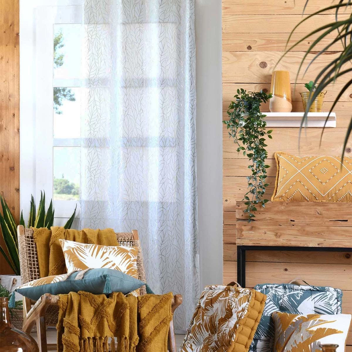 Tenda Arredo Trasparente Bamako Con Borchie 140x260 Cm J486 - immagine 3