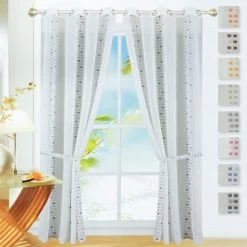 Pannello Tenda Arredo Con Borchie Bouclè Jacquard Art. Katia N313