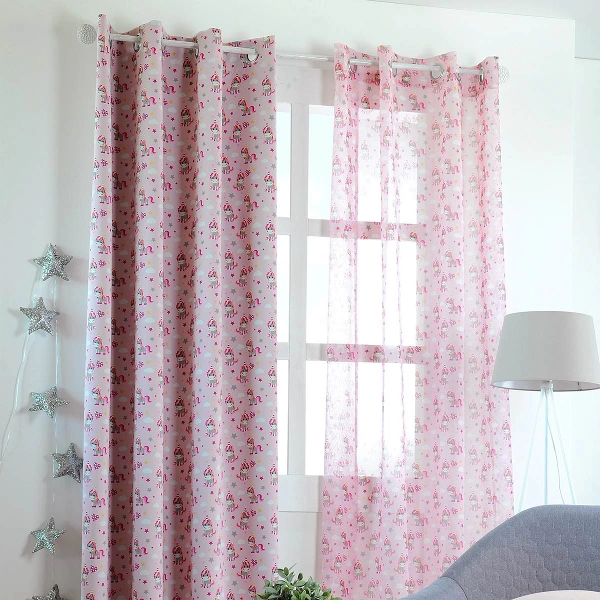 Tenda Trasparente Unicorno Zaelia 140x260 Cm W867 - immagine 3