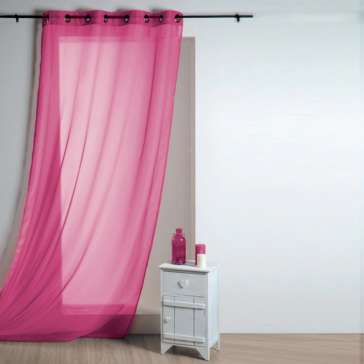 Tenda Arredo Con Borchie Lisa Semitrasparente 135x260 Cm R711 - immagine 7