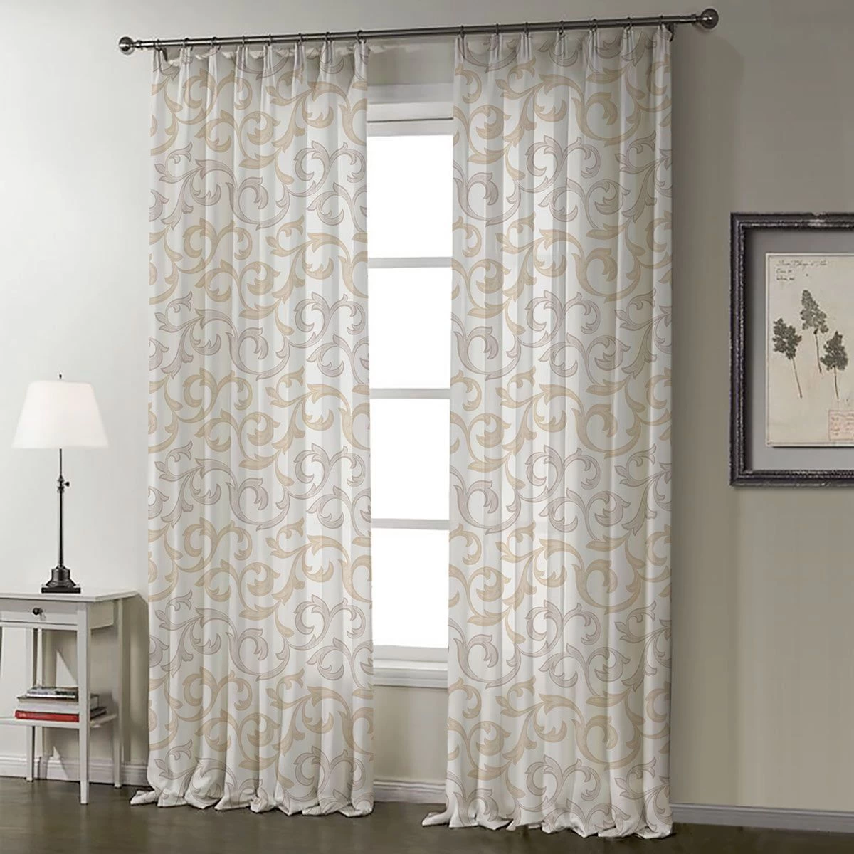 Tessuto Per Tenda Al Metro Madeira Ramage Altezza 315 Cm V675 - immagine 6