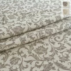 Tessuto Al Metro Per Tovaglie Arabesco In Misto Lino Altezza 180 Cm W276