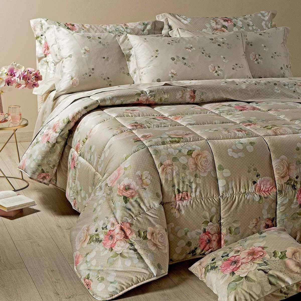 Trapunta Piumone Invernale Giardino Botanico Caleffi In Raso Matrimoniale Y980