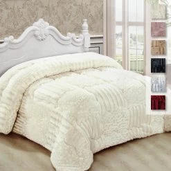 Trapunta Piumone Invernale Elegant In Ecopelliccia Per Letto Matrimoniale G847