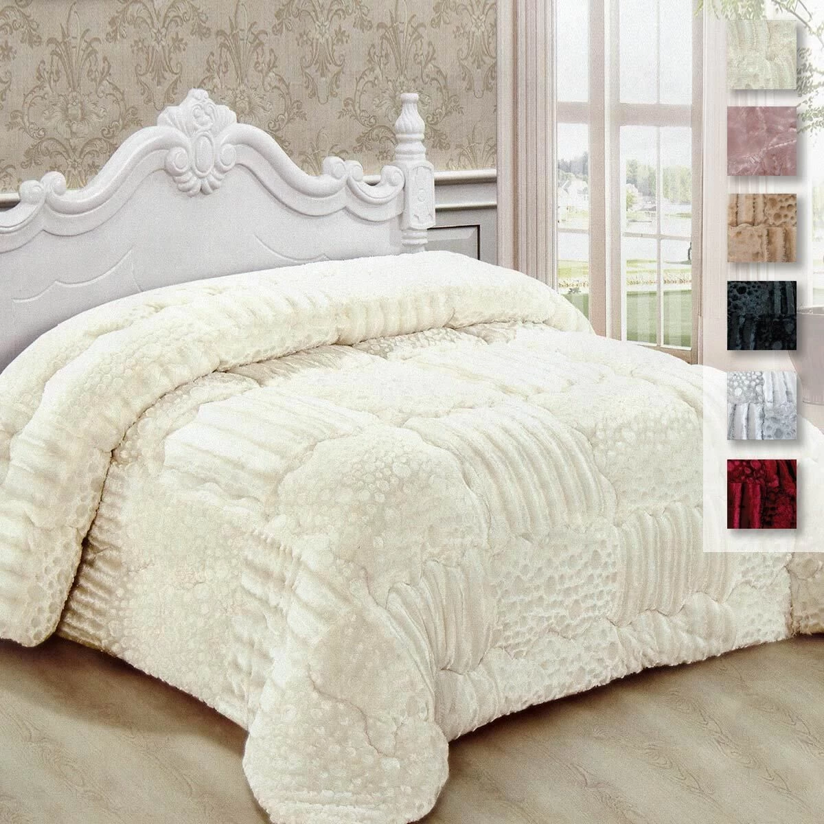 Trapunta Piumone Invernale Elegant In Ecopelliccia Per Letto Matrimoniale G847