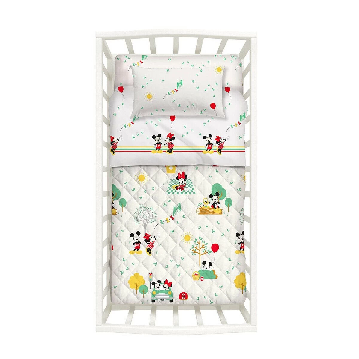 Trapuntino Minnie & Mickey Disney Caleffi Per Lettino Baby Z406