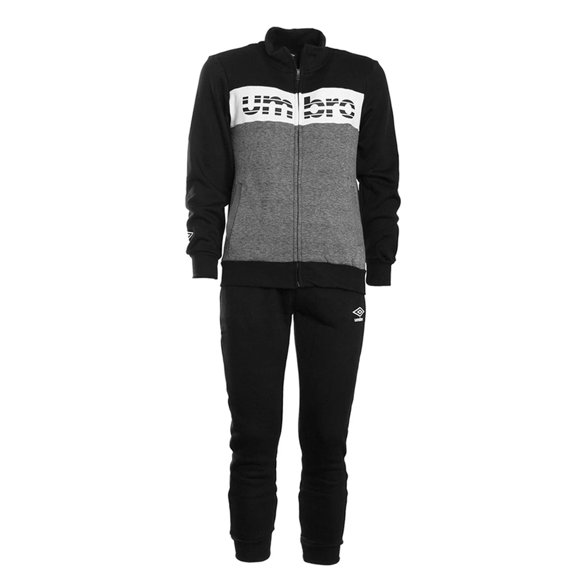 Pigiama Tuta Uomo Aperto Con Zip Umbro In Felpa UOS30075S W345 - immagine 2